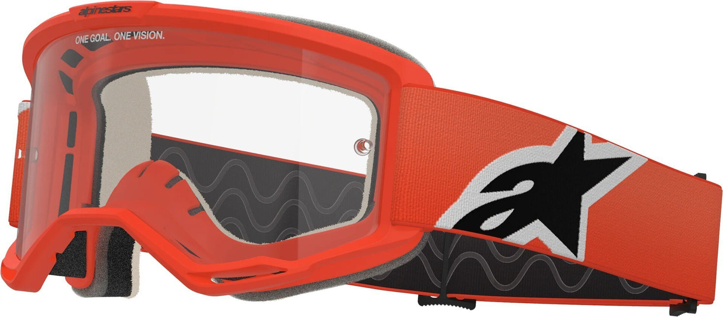 Alpinestars Youth Vision corp ORANGE Goggles clear