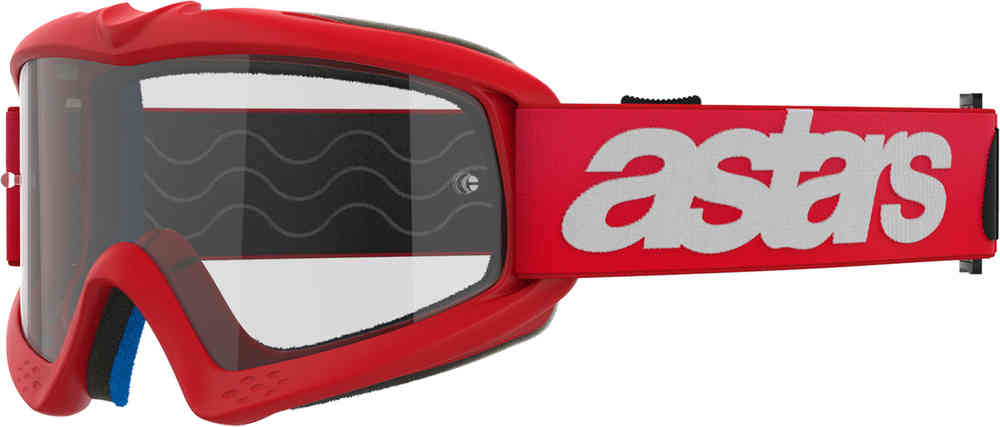 Alpinestars Youth Vision Blaze RED Goggles clear