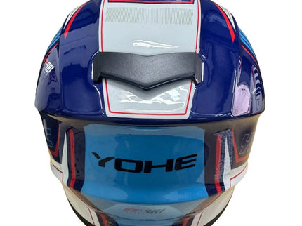 YOHE 981 Shinny White/Blue/Red Gloss Helmet