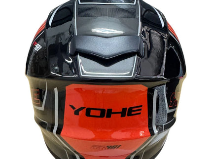 YOHE 981 Shinny Orange/Grey/Black Gloss Helmet