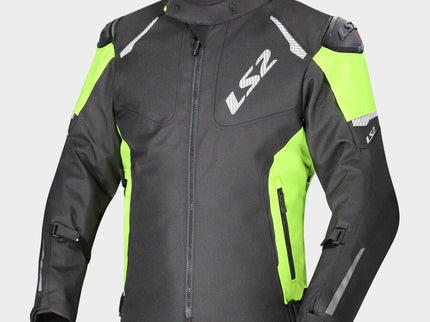 LS2 Mens ZOOM JACKET BLACK - YELLOW