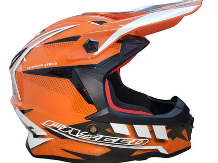 FASEED FS608 YOUTH HELMET - ORANGE /WHITE/BLACK