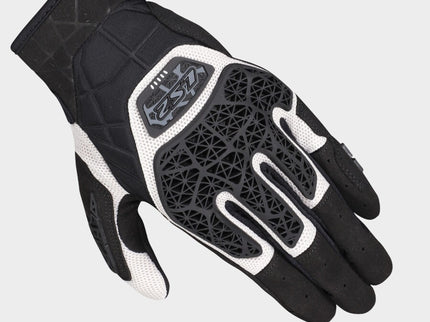 LS2 All Terrain II gloves in black and grey, showing durable fabric and adjustable wrist straps for outdoor riding.
