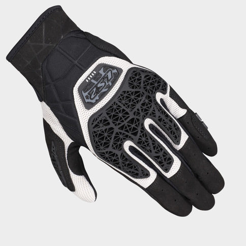 LS2 All Terrain II gloves in black and grey, showing durable fabric and adjustable wrist straps for outdoor riding.