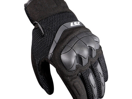 LS2 Kubra all-terrain motorcycle gloves with reinforced palms and adjustable wrist straps, designed for durability and comfort.