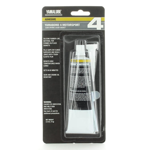 Yamalube Liquid Gasket Sealer in a container, used for sealing motor oil components and preventing leaks in engines.
