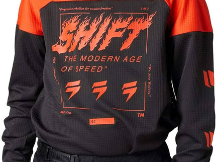 WHIT3 Label Flame Youth Jersey - Blood Orange