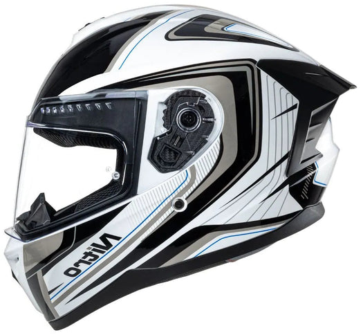 NITRO N700 Contour black, white, and gunmetal road helmet with aerodynamic design and adjustable straps.