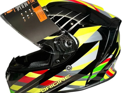 Origine Youth Dinamo Foolish yellow and black road helmet for kids, lightweight safety helmet with ventilation for cycling.