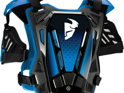 THOR Guardian MX S20 BLUE chest protector with padded armor, designed for motocross or off-road riding.