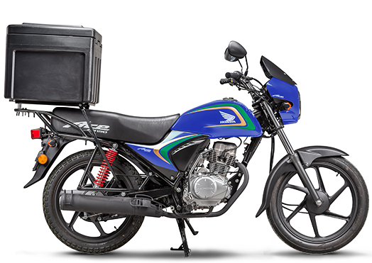 Honda ACE 150 motorcycle in blue, showing the sleek design and vibrant color of the Honda bike.