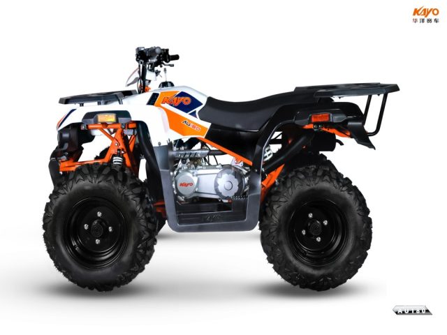 KAYO AU180 ATV with rugged tires and sturdy frame, ready for outdoor adventures.