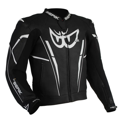 BERIK MONZA LEATHER JACKET BLACK WHITE