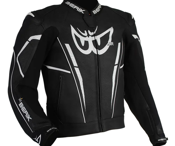 BERIK MONZA LEATHER JACKET BLACK WHITE – RBS-YAMAHA