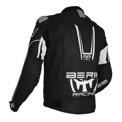 BERIK MONZA LEATHER JACKET BLACK WHITE