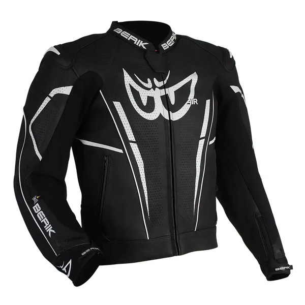 BERIK MONZA LEATHER JACKET BLACK WHITE – RBS-YAMAHA