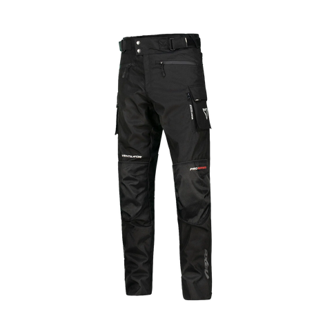 NEXO CBJ textile pants in black, designed for road jackets, featuring durable fabric and a comfortable fit.
