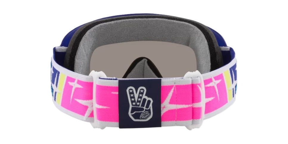 Oakley O Frame MX goggles with TLD Speed Stars design and dark grey lenses, featuring durable frame and adjustable strap.