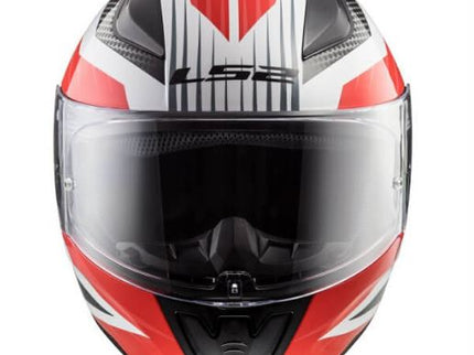 LS2 Rapid Grid WhT/Red Full Face Helmet