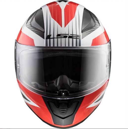 LS2 Rapid Grid WhT/Red Full Face Helmet