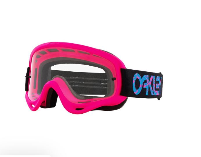 O-Frame MX Goggle- CLEAR  Pink SPLATTER