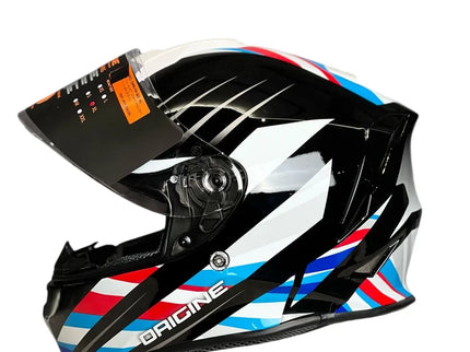 Origine Youth Dinamo Foolish Road Helmet in white and black with aerodynamic design and adjustable straps for safety and comfort.