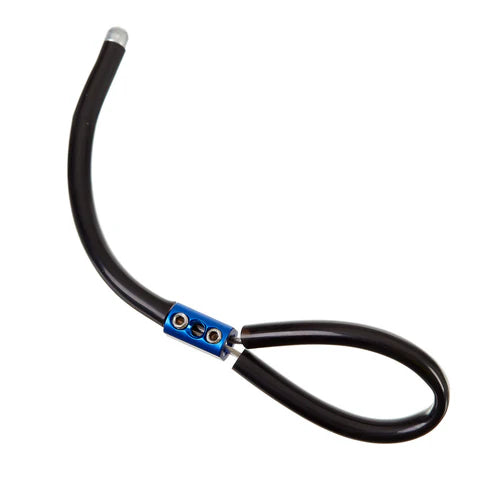 DRC Dirt Freak Brake Saver in blue for bike protection, showing the compact, durable brake component with branding visible.