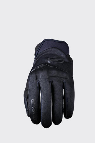FIVE GLOVES FIVE GLOBE EVO WOMAN black MX gloves with protective padding and sporty design for motocross riding.