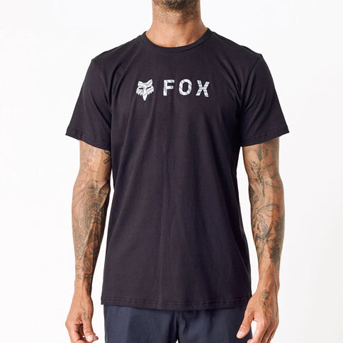 Black FOX Resolute Tee, a casual men's t-shirt with a simple design, made from soft fabric, shown on a plain background.