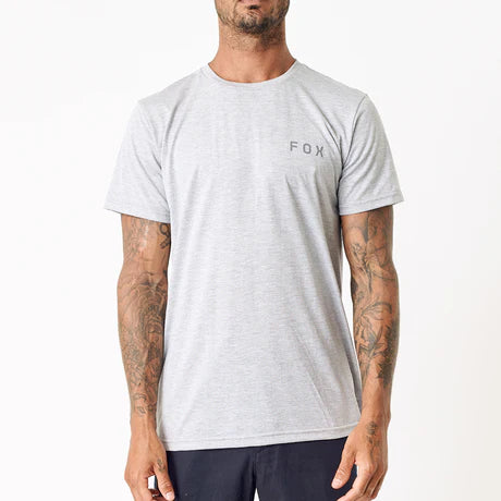 Gray Melange magnetic SS tee by FOX, lightweight short-sleeve T-shirt with a casual fit and minimalist design.