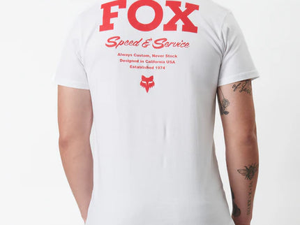 Fox Speed and Service Tee White