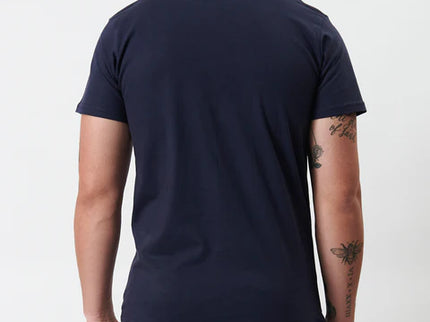 Navy FOX Hotlaps T-shirt with graphic design, short sleeves, and crew neck, made of soft cotton fabric.