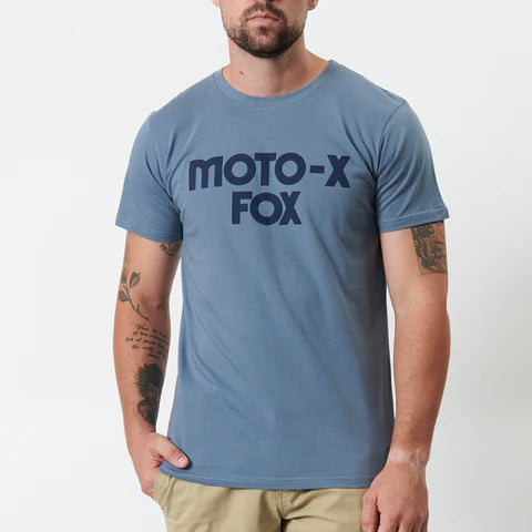 Fox Moto-X Tee Citadel, casual men's T-shirt featuring moto-inspired graphic print, soft fabric, and comfortable fit.