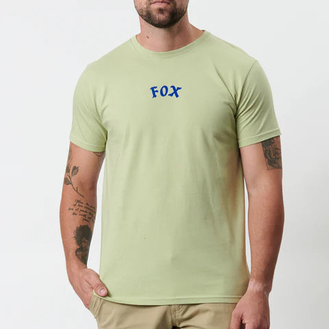 Fox Race Crew SS Tee in Cactus Green, short-sleeve men's t-shirt featuring FOX branding and a casual, sporty fit.