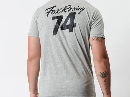 Fox Scripted Tee Heather Dirt Grey