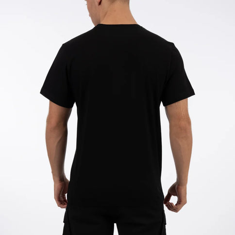 Black FOX Honda Elevated Fox Tee featuring a front graphic, casual fit, and soft fabric for comfortable everyday wear.
