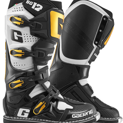 Gaerne SG12 Luxe boots black white gold