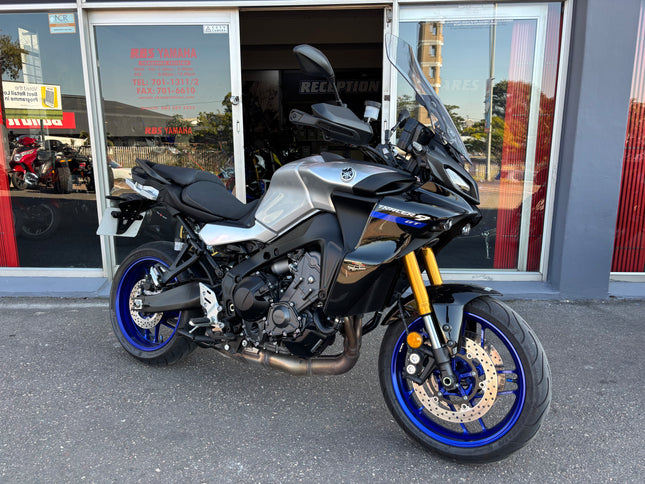 Used Yamaha Tracer 900 GT motorcycle from 2021 model year, featuring sporty design and touring capabilities.