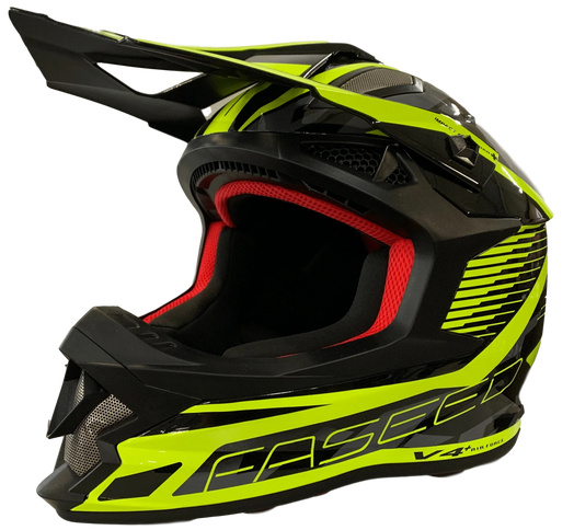 Faseed FS-609 MX helmet in black and yellow with secure strap and ventilation for motocross riding.