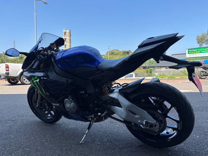 Used Yamaha YZF R1 M motorcycle from 2015 reg 2016 model, featuring sporty design and premium Yamaha branding.