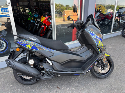 Used Yamaha N Max 155 scooter from 2025 model year, showcasing the sleek design and features of this Yamaha motorcycle.