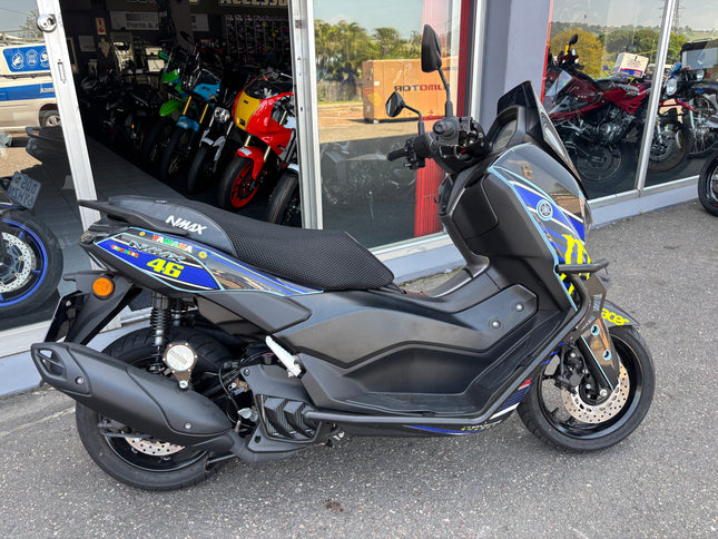 Used Yamaha N Max 155 scooter from 2025 model year, showcasing the sleek design and features of this Yamaha motorcycle.