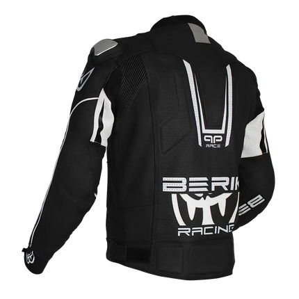BERIK APEX LEATHER JACKET – BLACK/WHITE