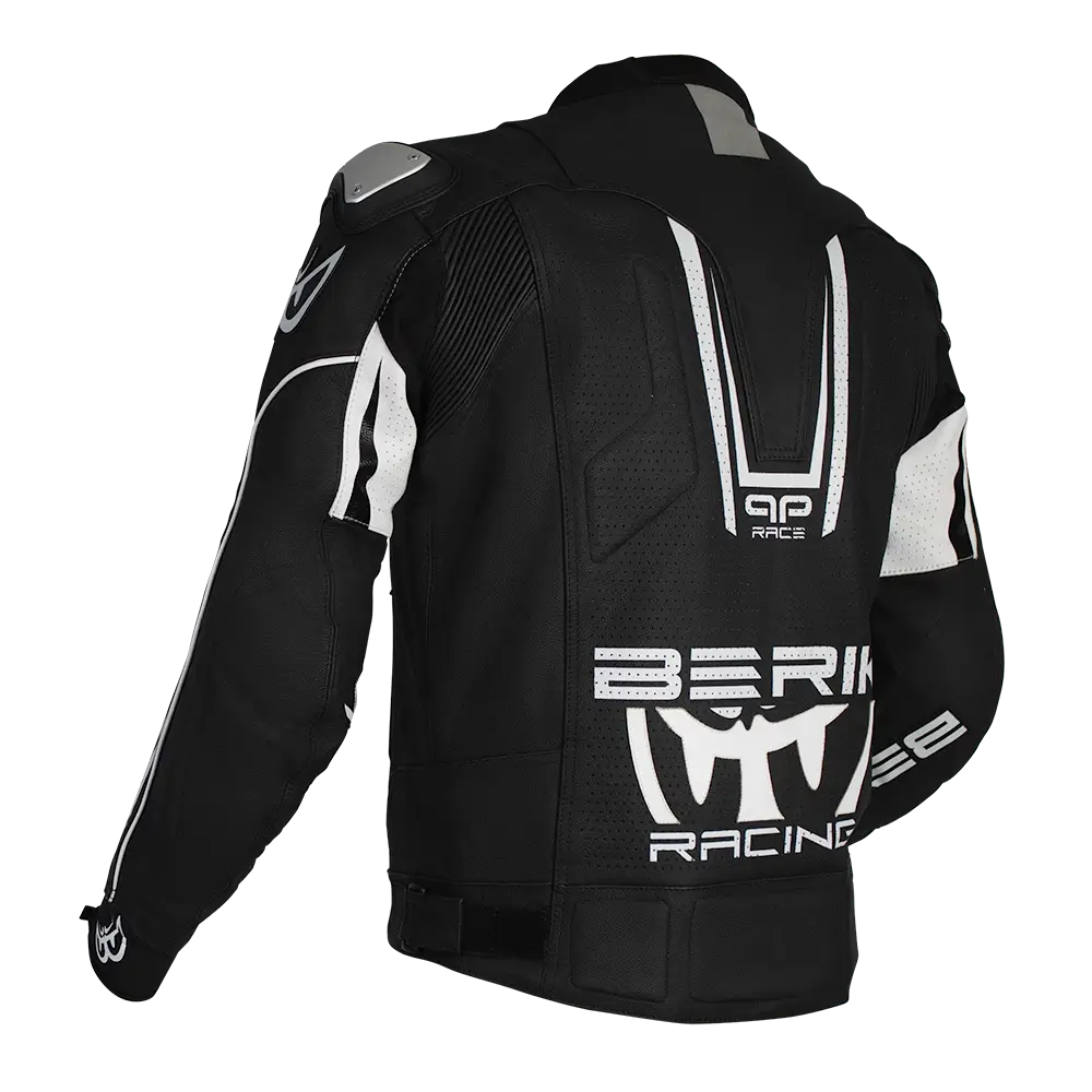 BERIK APEX LEATHER JACKET – BLACK/WHITE – RBS-YAMAHA BERIK APEX LEATHER JACKET – BLACK/WHITE – RBS-YAMAHA