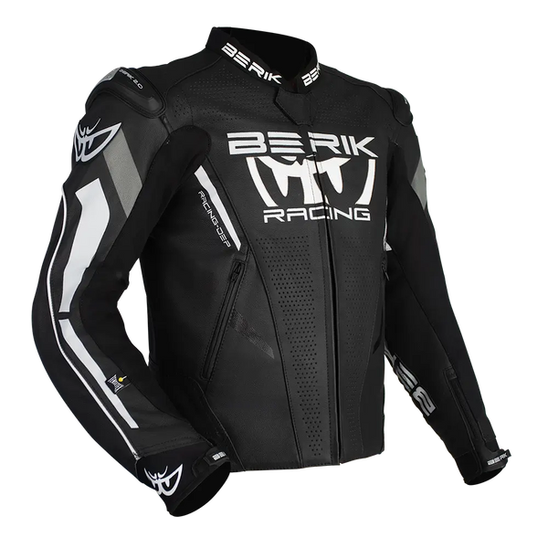BERIK APEX LEATHER JACKET – BLACK/WHITE – RBS-YAMAHA BERIK APEX LEATHER JACKET – BLACK/WHITE – RBS-YAMAHA