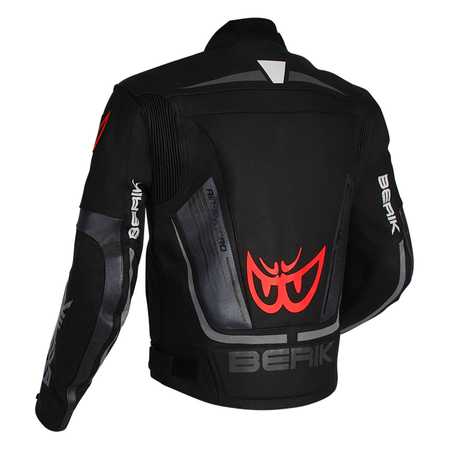 Berik Strada Black RED GREY Leather Jacket