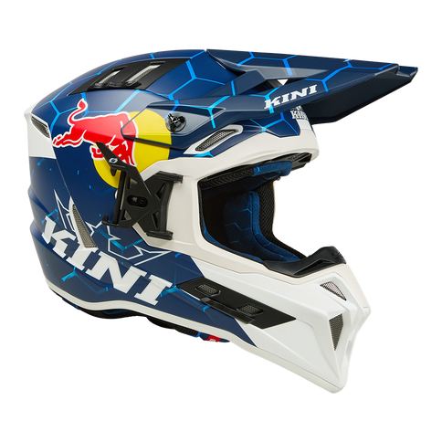 O'NEAL KINI Red Bull EXC 1.0 MX helmet with red and black design, viewed from the right side.