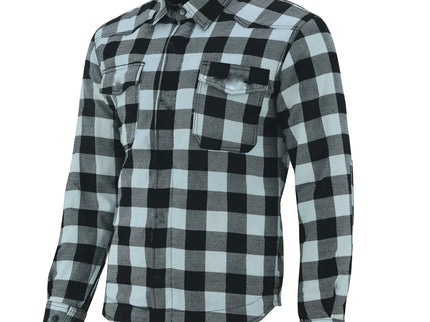 NEXO FLANNEL KEVLAR RIDING SHIRT BLK/WHT