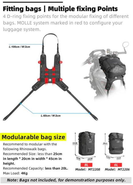 RHINOWALK UNIVERSAL TAG BAG MOUNTING BASE