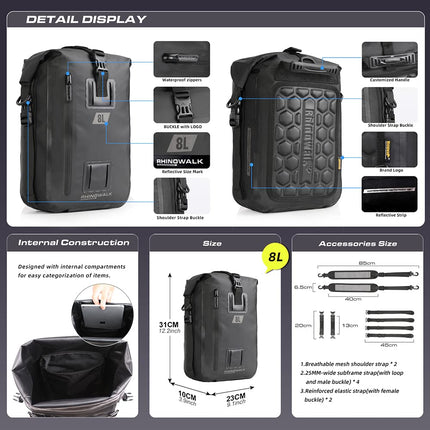 RHINOWALK WATERPROOF MODULE PACK - 8L
